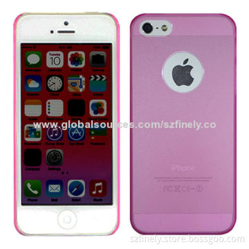 PC Cases for iPhone 5/5S, Ultra-thin Series，0.3mm Thickness with Apple Hole